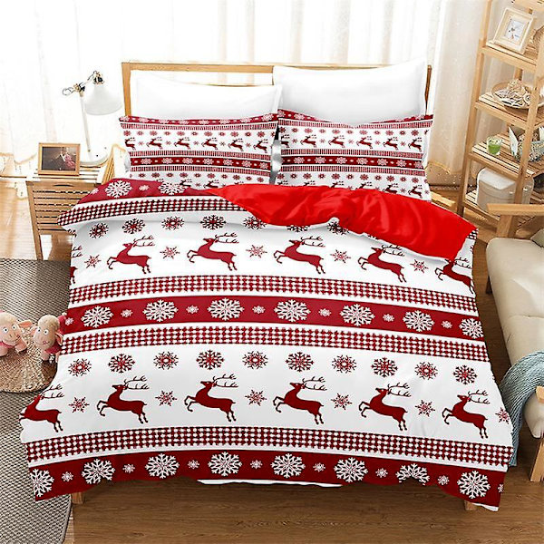 Julduntäcke Set - Juldekor Semester Sängkläder Set style 4 200*230cm