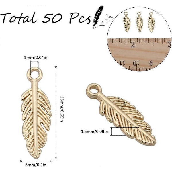1 Laatikko 50kpl Siipikoruja Irtotavarana Sulkakorut Enkeli Retro Kulta Bohemian Vintage Tyyli Boho Korut Korujen Valmistukseen Tarvikkeet DIY Kaulakorut Rannekorut