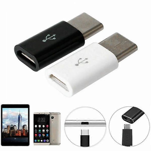 Typ C Till Micro Adapter V8 Android OTG Typ-c Usb C Adapter Micro Typ 5pcs White