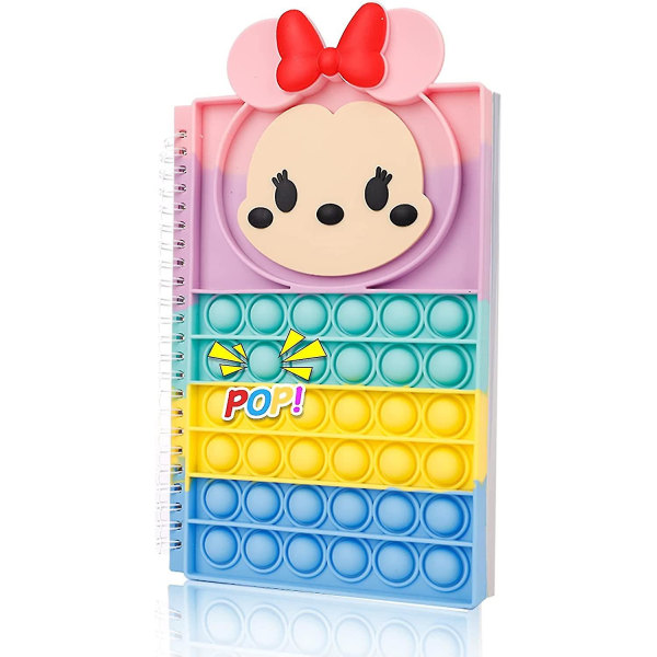 Pop Bubble Fidget Notebook, Popper Notebook För Flickor Pojkar, Stressavlastande Fidget Notes Arbetsbok För Barn Skola Hemma Högskola Kontor(regnbåge) Typee-rainbow