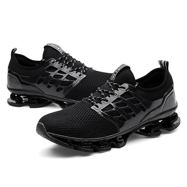 Sport löparskor för män Mesh andas Trailrunners Mode Sneakers K06 Black EU 48