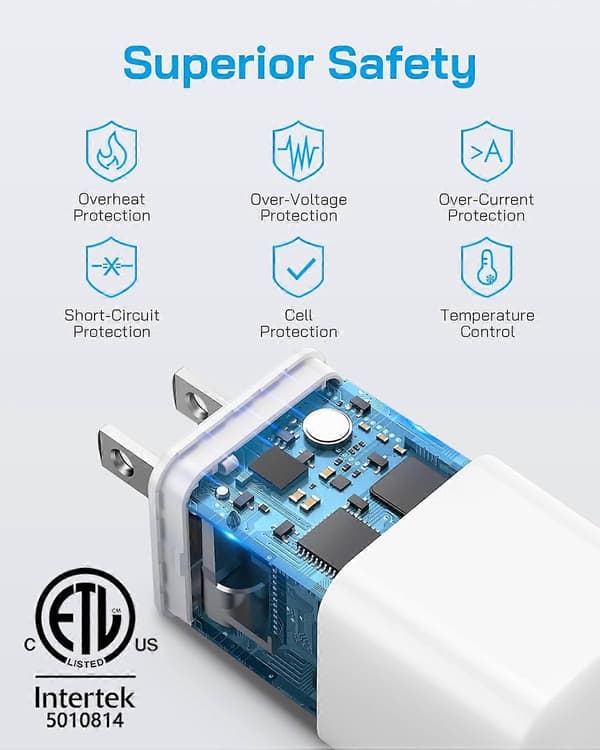 iPhone Lightning Oplader, [MFi Certificeret] Mobiltelefon Oplader USB med Opladerkabel 1,8 m iPhone Opladerkabel til iPhone 14 13 12 11 Pro/Pro M
