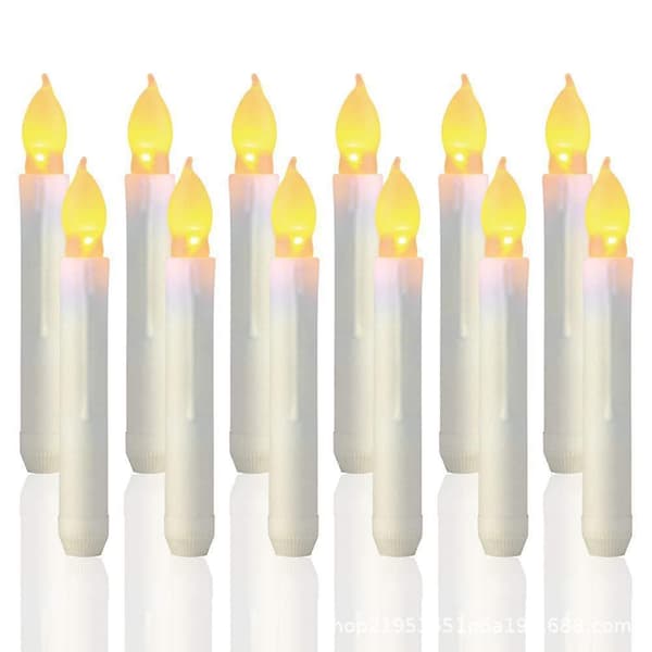 LED Lys Lange Lysestake Lys Flammeløse Lys 12 pc16.5*2.0 cm