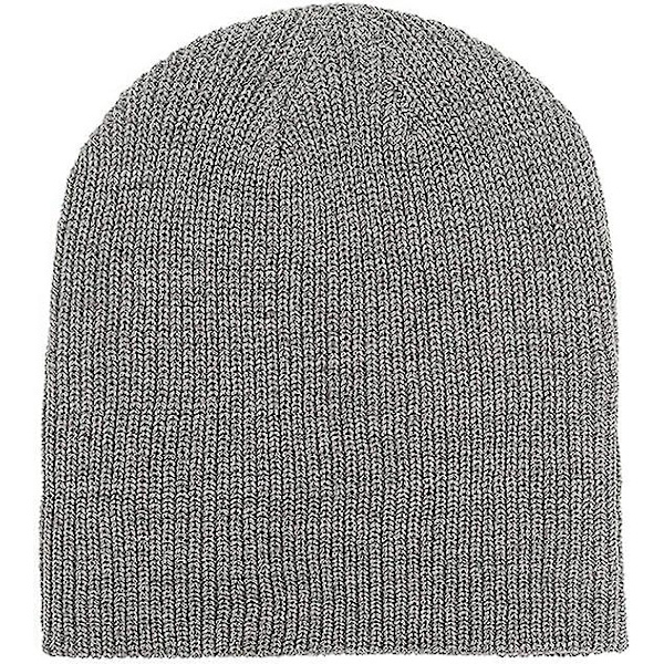 Sztxj Slouchy Beanies Vinter Strikkede Huer Blød Varm Ski Hue Unisex Grå