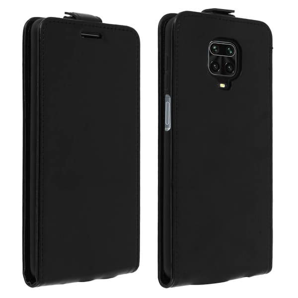 Baksida Xiaomi Redmi Note 9S/9 Pro/9 Pro Max Vertikal Flik Plånbok Svart