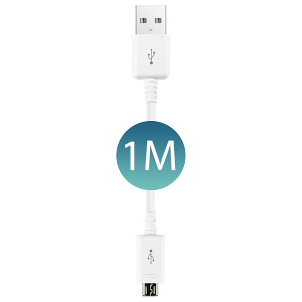 Samsung Micro USB, USB-kabel 0,9 m - Laddning & Synkronisering - Vit