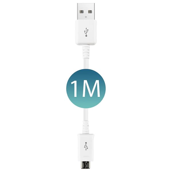 Samsung Micro USB, USB-kabel 0,9 m - Opladning og synkronisering - Hvid