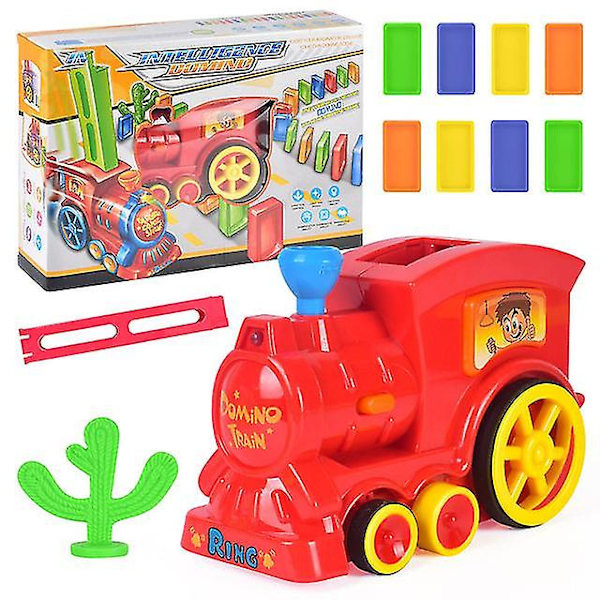 Domino Togsett Barn Domino Brikker Magisk Elektrisk Auto Oppsett Fargerike Plast Dominoer Baby Pedagogiske Brikker Småbarn Leker 02 transparent set