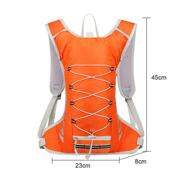 Kannettava hengittävä urheilureppu, suuri kapasiteetti, vaelluspyöräilyyn, juomarakkoreppu orange style1