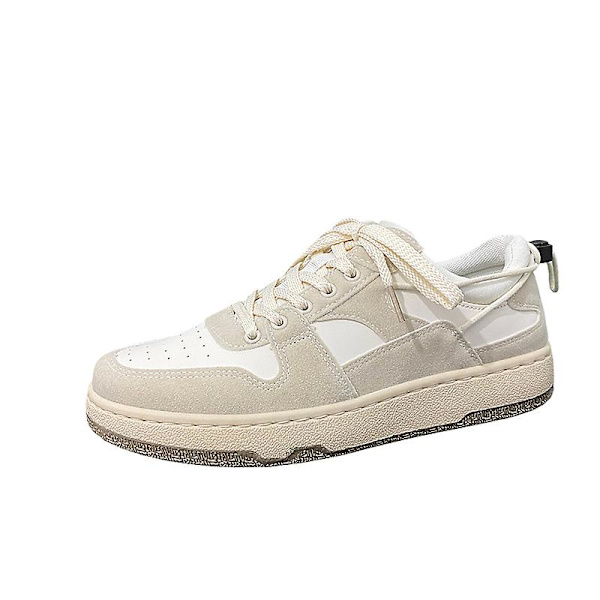 Herre Casual Sko Mode Skridsikre Flade Sko Frb28 White EU 39