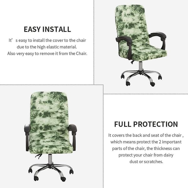 Kontorstoltrekk Universal Stretch Mikrofiber Vaskbart Kontorstoltrekk Trykt