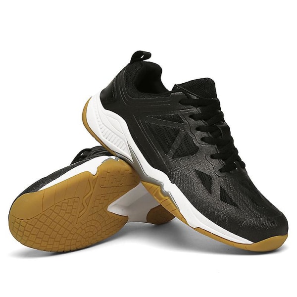 Lätta sneakers för män och kvinnor, lämpliga för inomhusbanor, badminton, 3D0002 Black EU 37