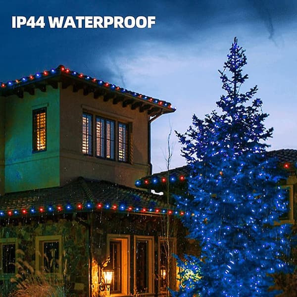 Jul Mini String Lights, 50 Led Light Up Fairy Lights Med Ul Certifierad Blue