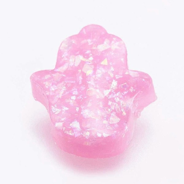 30 st Resin Hamsa Hand Pärlor 14123mm Hamsa Charm Plastpärlor med 1mm Hål