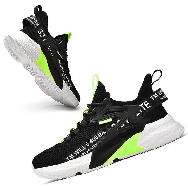 Herr Dam Sneakers Andningsbara Löparskor Mode Sport Skor a203 Black EU 41