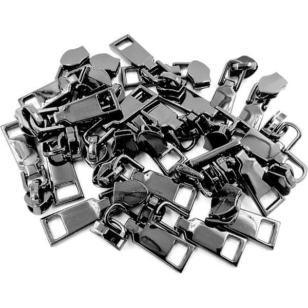 Sbest Nylon Dragkedjor #5 10 Yards Sy Dragkedjor Bulk Diy Dragkedja Per Meter Bulk Med 20 st Slider-långa Dragkedjor För Skräddarsydda Sömnadshantverk Väska (pistolmetall
