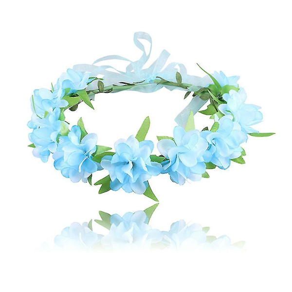 Kangaskukkainen panta muoti hiusten muotoiluun naisille häihin Blue