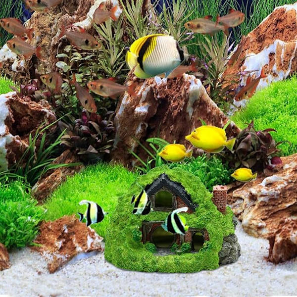 Fiskehus | akvariedekoration fiskesjul – harpiks akvariehus akvarium dekoration, Betta fiskehus lille hule, akvariedekorationer, akvarietilbehør