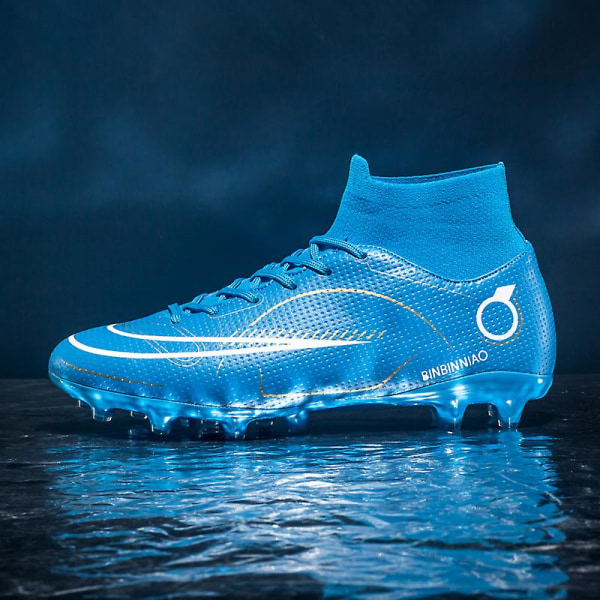 Fotbollsskor för män, halkfria fotbollsskor, fotbollsskor, grässkor, Yj619 Blue 39