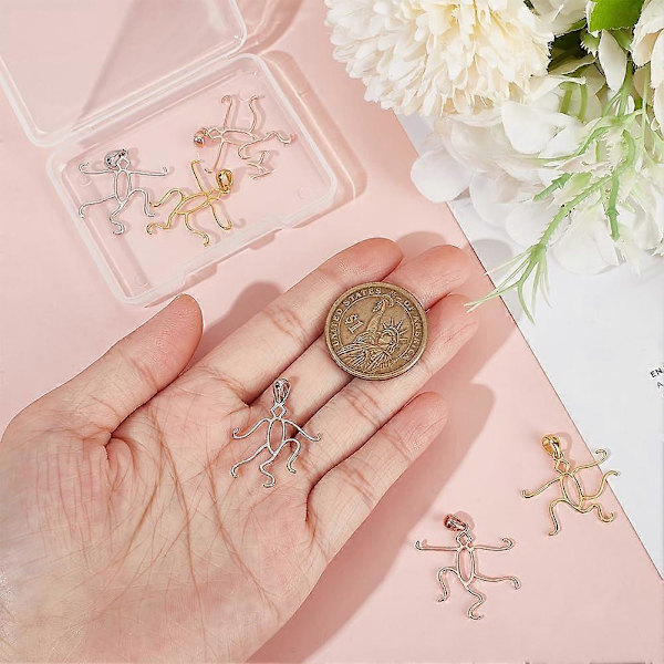 2 stk. 925 Sterling Sølv 5 Klør Prong Anheng Blankt Twist Anheng for Nuggets Anheng DIY Halskjede Smykkelaging