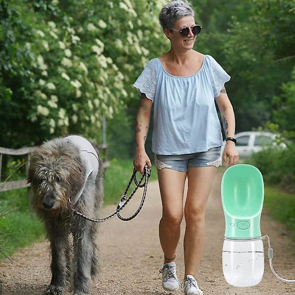 Vattenflaska för hundar, 350 ml matkvalitet Vattendispenser för husdjur Hund Bärbar Resevattenflaska