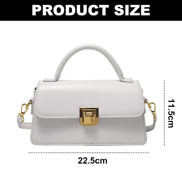 Damen Leder Umhängetasche ist geeignet für den täglichen Gebrauch, Schulter-getragene modische Handtasche. white