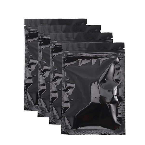100 st Resealable Folie Påsar Platta Blixtlås Förseglade Påsar Party Favor Packningspåsar Matförvaringspåsar (10 x 15cm)