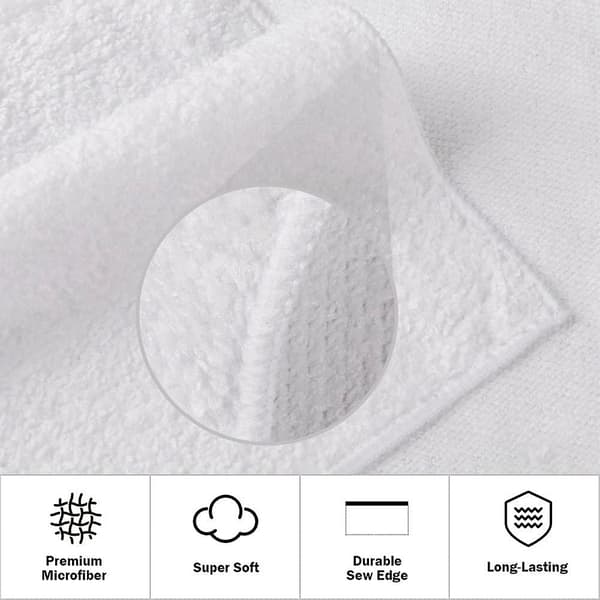 Bomuld | Hotel & Spa Kvalitet 100% Bomuld Premium Håndklæder | Bløde & Absorberende (4 stk., Hvid)