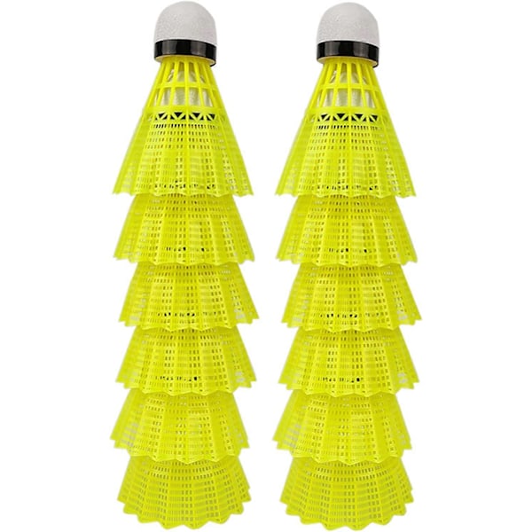 12-pack Nylon Badmintonbollar, Träning Badmintonbollar med Hög Hastighet