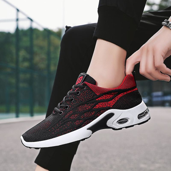 Herre Air Sports Løbesko Åndbare Mode Sneakers Fr9309 BlackRed EU 41