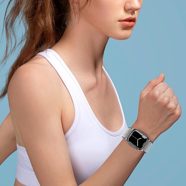 2-pack Shiny Stretch Solo Watch klockremmar Kompatibel med Apple Watch Band 38mm 40mm 41mm Justerbar flätad elastisk Sport Dam/män För Iwatch Seri