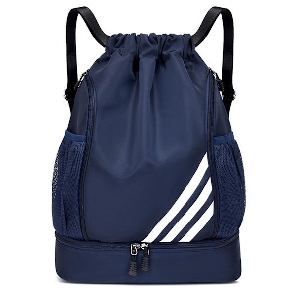 Nylon Basketboll Fitness Väska Justerbar Axelrem Resväska Förstärkt Resväska Dark Blue