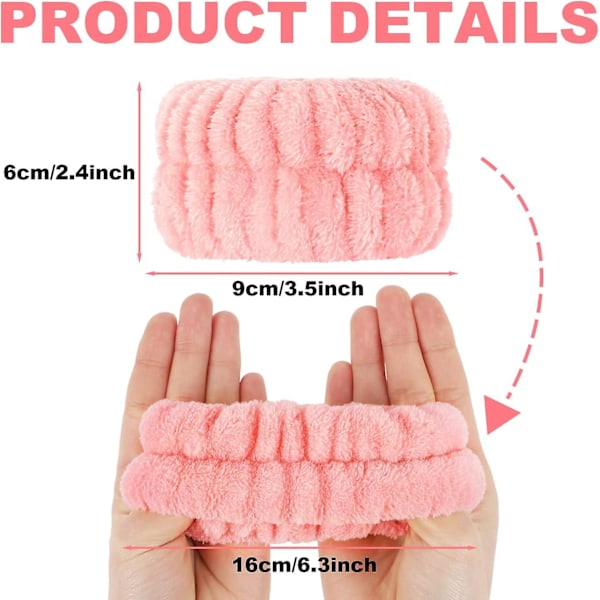 8 stk Spa Håndleddsvaskbånd Mikrofiber Håndleddsvaskhåndklebånd Håndleddsbånd For Vask Ansikt Absorberende Håndleddsbånd Håndleddssvettebånd For Kvinner Jenter Forhindre Liq