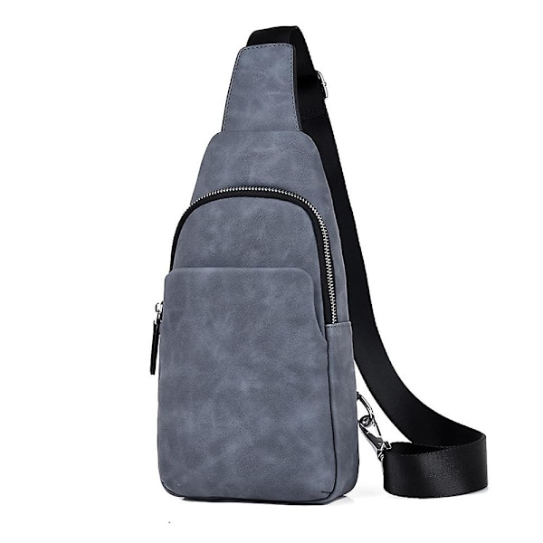Herr Slung Bröstväska - Mode Casual Axel Bröstväska - PU Läder Herrväska blue