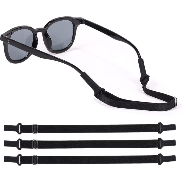 Justerbar glasögonrem, sportsolglasögon & glasögonhållarremmar för kvinnor män barn, unisex glasögonband - 3-pack
