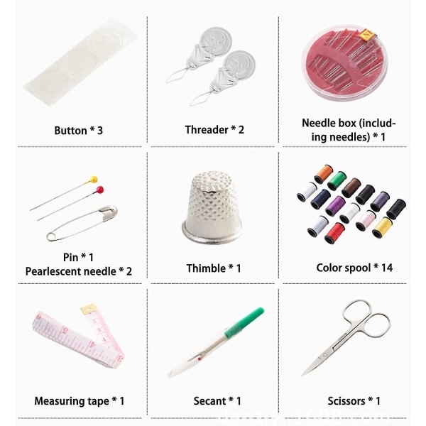 Sykit Syverktyg Symålar Sytillbehör Diy Kit Sy Kläder Resesykit Sykit För Hem Resa Företag