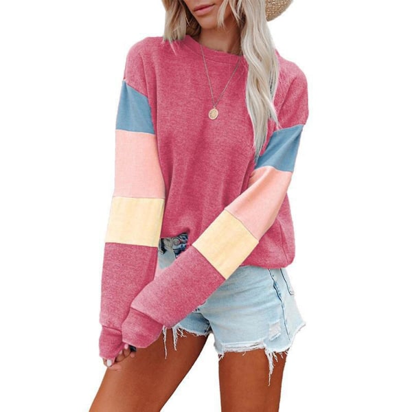 Höst- och vinterkläder Casual långärmade toppar skjortor för affärskontor klasskläder 3XL Pink