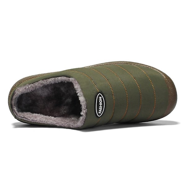 Herrtofflor Varma Vintertofflor för Dam Inomhus Hus Slip On Med Bomull Utomhus 2Kby-6 Khaki 48