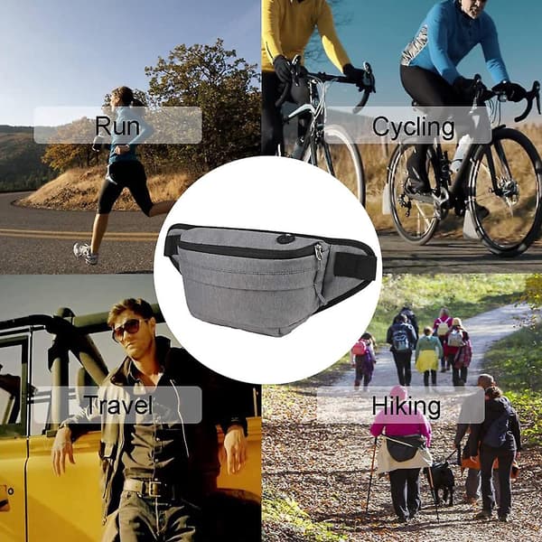 Utomhus vandring och löpning nylon plånbok multifunktionell fritid stänksäker löpning plånbok grey