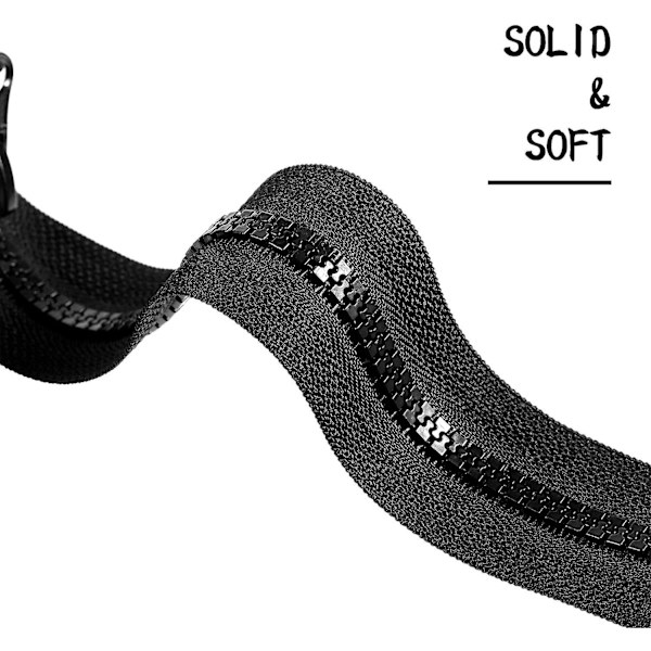 4 st #5 Svart Plast Jacka Dragkedja Separerande Botten Dragkedja Med Dragkedja Fästelement För Rock Jacka Kudde Lampa Sömnad Hantverk (7 Tum)