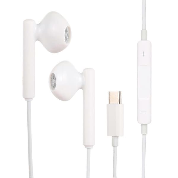 USB-C / Type-C Interface Stereo Musik Høretelefoner (Hvid)