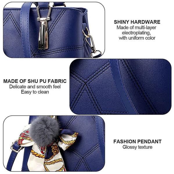 Höst och vinter nya dammode handväska trend axel crossbody väska blue