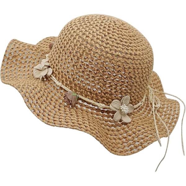 Piger Stråhat Solhat Sommer Strandhat Med Blomster