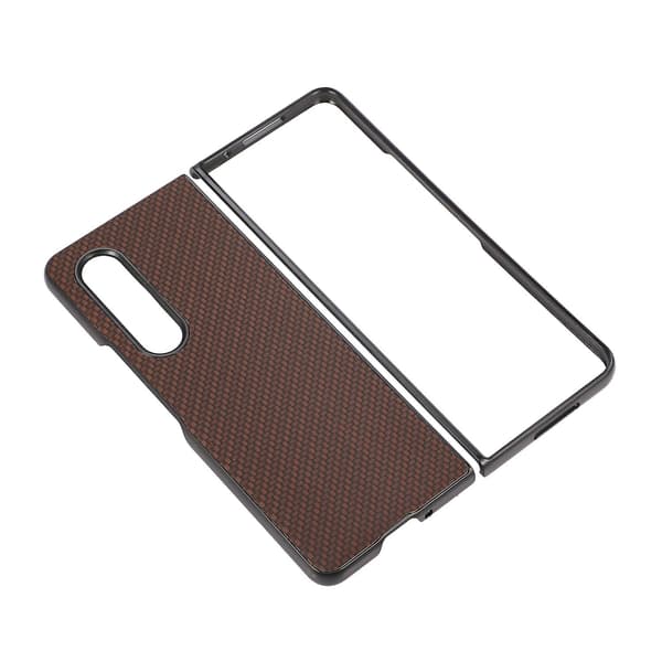 Mobilskal med kolfibertextur för Samsung Galaxy Z Fold4 Brown
