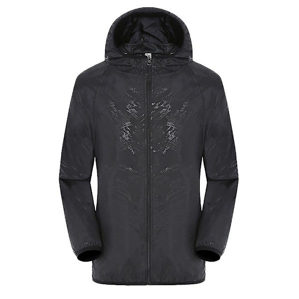 Ultralätt regn- och vindtät jacka, andningsbar, vattentät och vindtät för kvinnor 2XL C