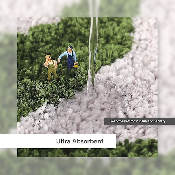 Enkel Blomst Baderom Absorberende Sklisikker Matte, Frisk Inngangsmatte til Hjemmet, Gulvmatte til Soverom, Dør
