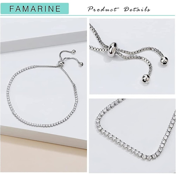 Cz Lång Halsband. Rhinestone Bar Y Lariat Halsband Silver Tone För Kvinnor Födelsedag Style1