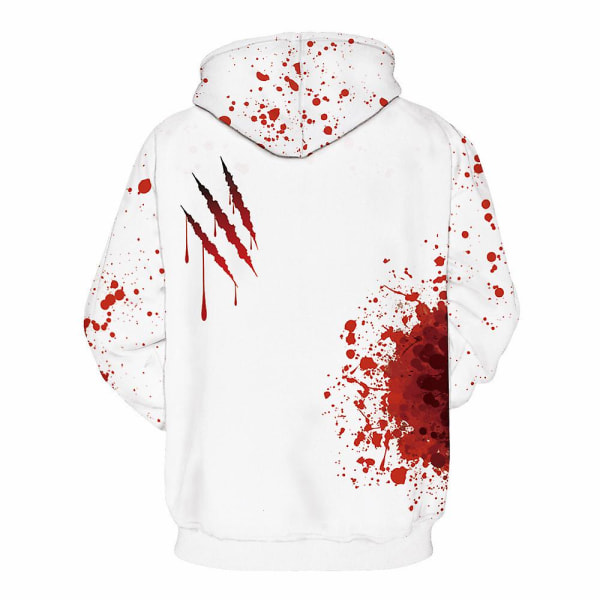 Halloween Blodig Hoodie för Män, Tröja med Huva style 5 XL