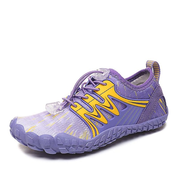 Børnesneakers Hurtigtørrende Slip On Vandstøvler Til Strand Eller Vandsport Yogasko -21 Purple EU 28