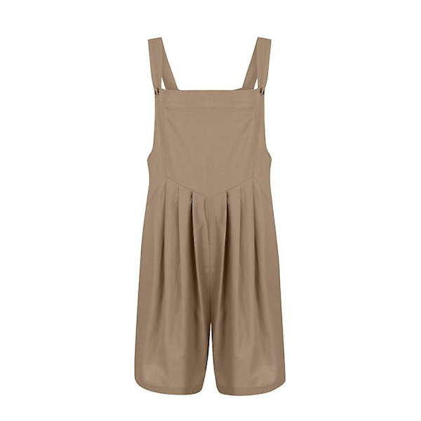 Dame Ærmeløs Justerbar Overalls Jumpsuit Khaki L
